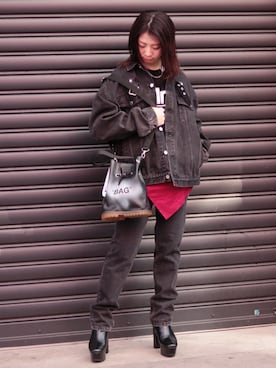 「JOHN LAWRENCE SULLIVAN（ジョンローレンスサリバン）のアイテム（ジャケット/アウター）」を使った、なべさん（レディース・161cm）の冬コーディネート