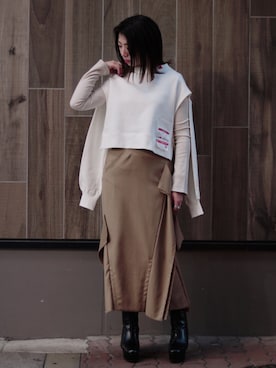 「ADDICT NOIR（アディクトノアー）のアイテム」を使った、なべさん（レディース・161cm）の冬コーディネート