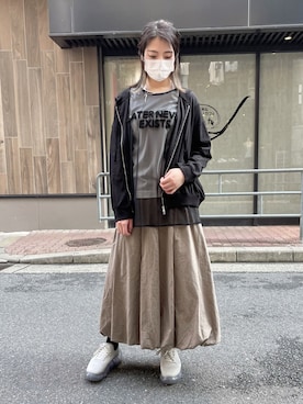 「ADDICT NOIR（アディクトノアー）のアイテム」を使った、なべさん（レディース・161cm）の春コーディネート