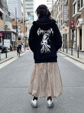 「ADDICT NOIR（アディクトノアー）のアイテム」を使った、なべさん（レディース・161cm）の春コーディネート