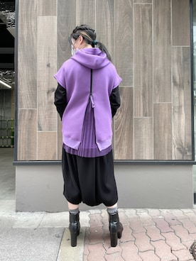 「LIMI feu（リミフゥ）のアイテム（パンツ）」を使った、なべさん（レディース・161cm）の春コーディネート