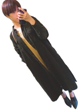 「アイテム（シャツワンピース）」を使った、みなこむさん（レディース・166cm・20代）の秋コーディネート