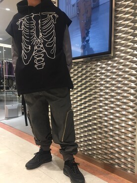 「Haculla（ハキュラ）のアイテム」を使った、☹MASATO☻さん（メンズ・175cm）の春コーディネート