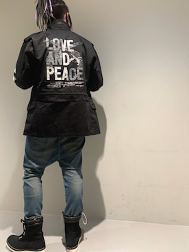 「ISAMU KATAYAMA BACKLASH（イサムカタヤマバックラッシュ）のアイテム（ブーツ）」を使った、☹MASATO☻さん（メンズ・175cm）の秋コーディネート