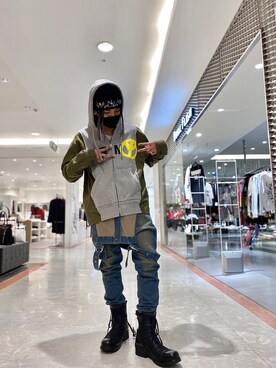 「KMRii」｜「アイテム（ジャケット/アウター）」を使った、☹MASATO☻さん（メンズ・175cm）の秋コーディネート