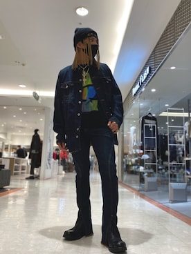 「ISAMU KATAYAMA BACKLASH（イサムカタヤマバックラッシュ）のアイテム（デニムジャケット）」を使った、☹MASATO☻さん（メンズ・175cm）の秋コーディネート