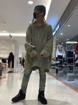 「PURPLE（パープル）のアイテム」を使った、☹MASATO☻さん（メンズ・175cm）の秋コーディネート