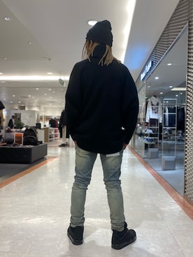 「PURPLE（パープル）のアイテム」を使った、☹MASATO☻さん（メンズ・175cm）の秋コーディネート