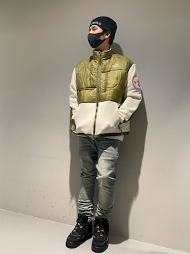 「PURPLE（パープル）のアイテム」を使った、☹MASATO☻さん（メンズ・175cm）の冬コーディネート