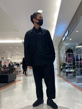 「ISAMU KATAYAMA BACKLASH（イサムカタヤマバックラッシュ）のアイテム（スニーカー）」を使った、☹MASATO☻さん（メンズ・175cm）の冬コーディネート