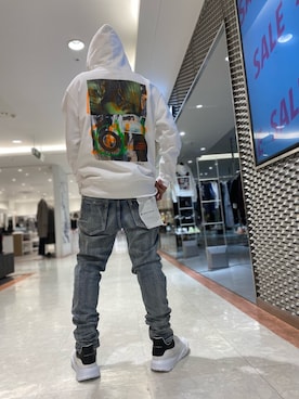 「PURPLE（パープル）のアイテム」を使った、☹MASATO☻さん（メンズ・175cm）の冬コーディネート