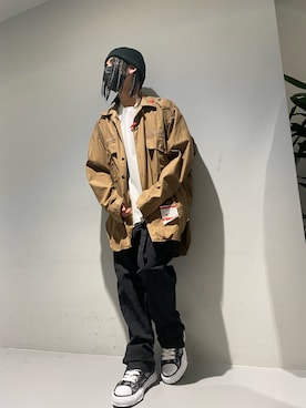 「ロイヤルフラッシュ」｜「アイテム（スラックス）」を使った、☹MASATO☻さん（メンズ・175cm）の冬コーディネート