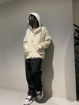 「ロイヤルフラッシュ」｜「アイテム（スラックス）」を使った、☹MASATO☻さん（メンズ・175cm）の冬コーディネート
