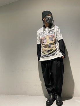 「KMRii（ケムリ）のアイテム（シューズ）」を使った、☹MASATO☻さん（メンズ・175cm）の冬コーディネート
