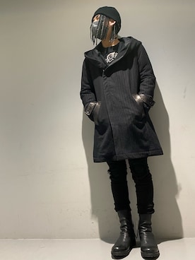 「KMRii（ケムリ）のアイテム（シューズ）」を使った、☹MASATO☻さん（メンズ・175cm）の冬コーディネート