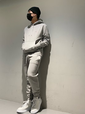 「Maison Kitsune（メゾンキツネ）のアイテム」を使った、☹MASATO☻さん（メンズ・175cm）の冬コーディネート