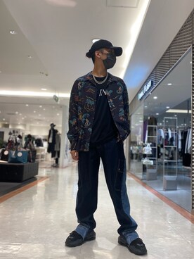 「JOHN LAWRENCE SULLIVAN（ジョンローレンスサリバン）のアイテム（トップス）」を使った、☹MASATO☻さん（メンズ・175cm）の春コーディネート