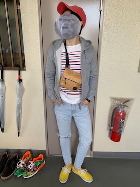 「Kahiko（カヒコ）のアイテム」を使った、shabaniさん（メンズ・161cm）の春コーディネート