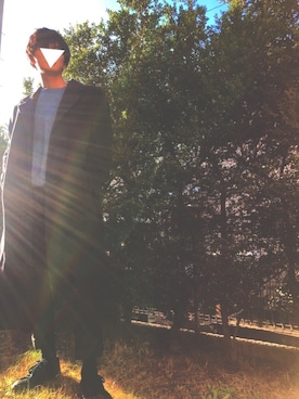 「おでかけ」｜「アイテム（チェスターコート）」を使った、しおがをさん（メンズ・172cm）の冬コーディネート