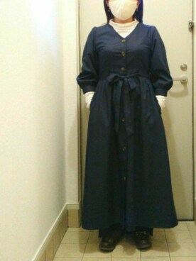 Retro Girl レトロガール のワンピース ドレス ブルー系 を使った人気ファッションコーディネート Wear
