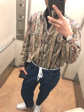 「フユコーデ」｜「アイテム（腕時計）」を使った、ミンミンさん（メンズ・171cm）の冬コーディネート
