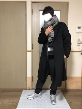 「アイテム（チェスターコート）」を使った、ジンさん（メンズ・172cm・30代）の冬コーディネート