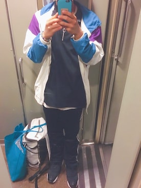 「レイヤードstyle」｜「アイテム（ナイロンジャケット）」を使った、きよちんさん（メンズ・171cm）の冬コーディネート