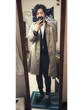 「TOPMAN（トップマン）のアイテム（Tシャツ/カットソー）」を使った、Canさん（メンズ・177cm）の冬コーディネート
