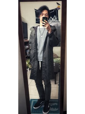 「Paul Smith（ポールスミス）のアイテム（ダウンジャケット/コート）」を使った、Canさん（メンズ・177cm）の冬コーディネート