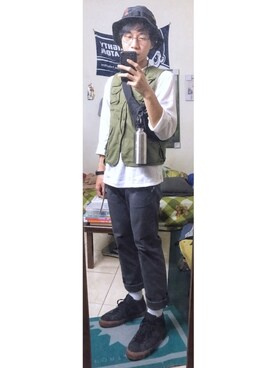 「VOLCOM（ボルコム）のアイテム（バッグ）」を使った、Canさん（メンズ・177cm）の春コーディネート