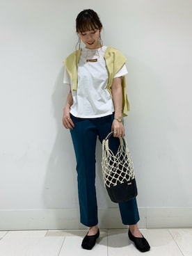 「BARNYARDSTORM（バンヤードストーム）のアイテム（かごバッグ）」を使った、kaoruko*さん（レディース・164cm）の春コーディネート