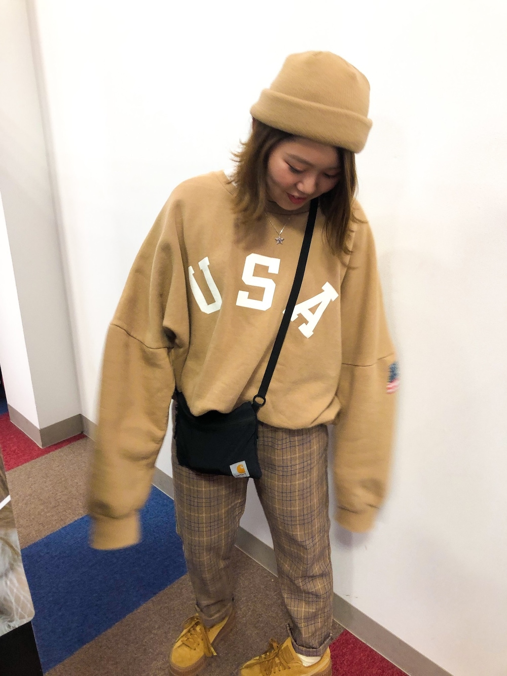 新品未使用★via j★USAロゴトレーナー★ via j（ヴィアジェイ）の「via j(ヴィアジェイ) 