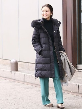 IENA（イエナ）の「P/タフタ ロングダウン コート◇（ダウンジャケット