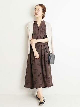 IENA（イエナ）の「ストライプフラワースキッパーシャツワンピース  