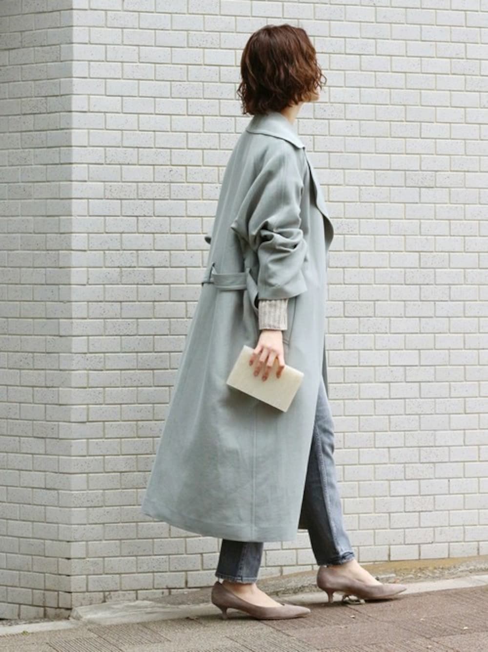 IENA アセテートコットンオーバーチェスターコート/トレンチコート セール】アセテートコットン オーバーチェスターコート◇（チェスター