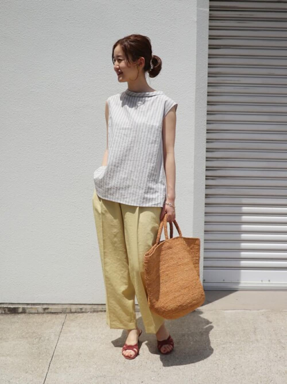 新品❣️IENA バックリボンノースリーブブラウス ストライプ　イエナ IENA - 新品❣️IENA バックリボンノースリーブブラウス