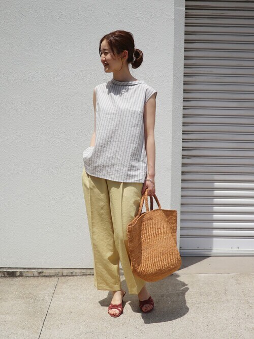 IENA - 新品❣️IENA バックリボンノースリーブブラウス ストライプ　イエナ IENA - 新品❣️IENA バックリボンノースリーブブラウス
