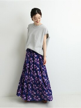 売れ筋格安 IENA スカート FLOWER BIG MALLIKA SARA ロングスカート