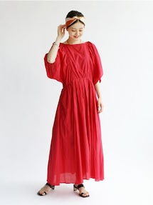 IENA（イエナ）の「コットンシルクギャザーワンピ―ス◇（ワンピース