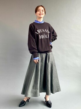 デザインシャンタンギャザーフレアスカート◇を使った人気ファッション