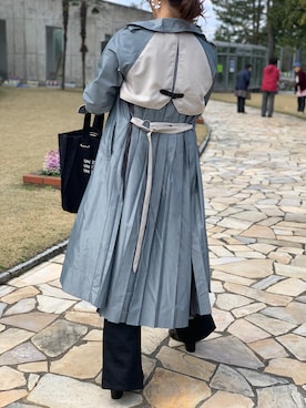 「JOHN LAWRENCE SULLIVAN」｜「アイテム（トレンチコート）」を使った、RioKさん（レディース・172cm）の春コーディネート