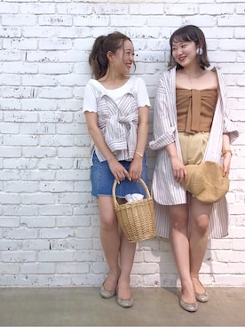「Chico（チコ）のアイテム（バレエシューズ）」を使った、Kana Yoshidaさん（レディース・158cm）の春コーディネート