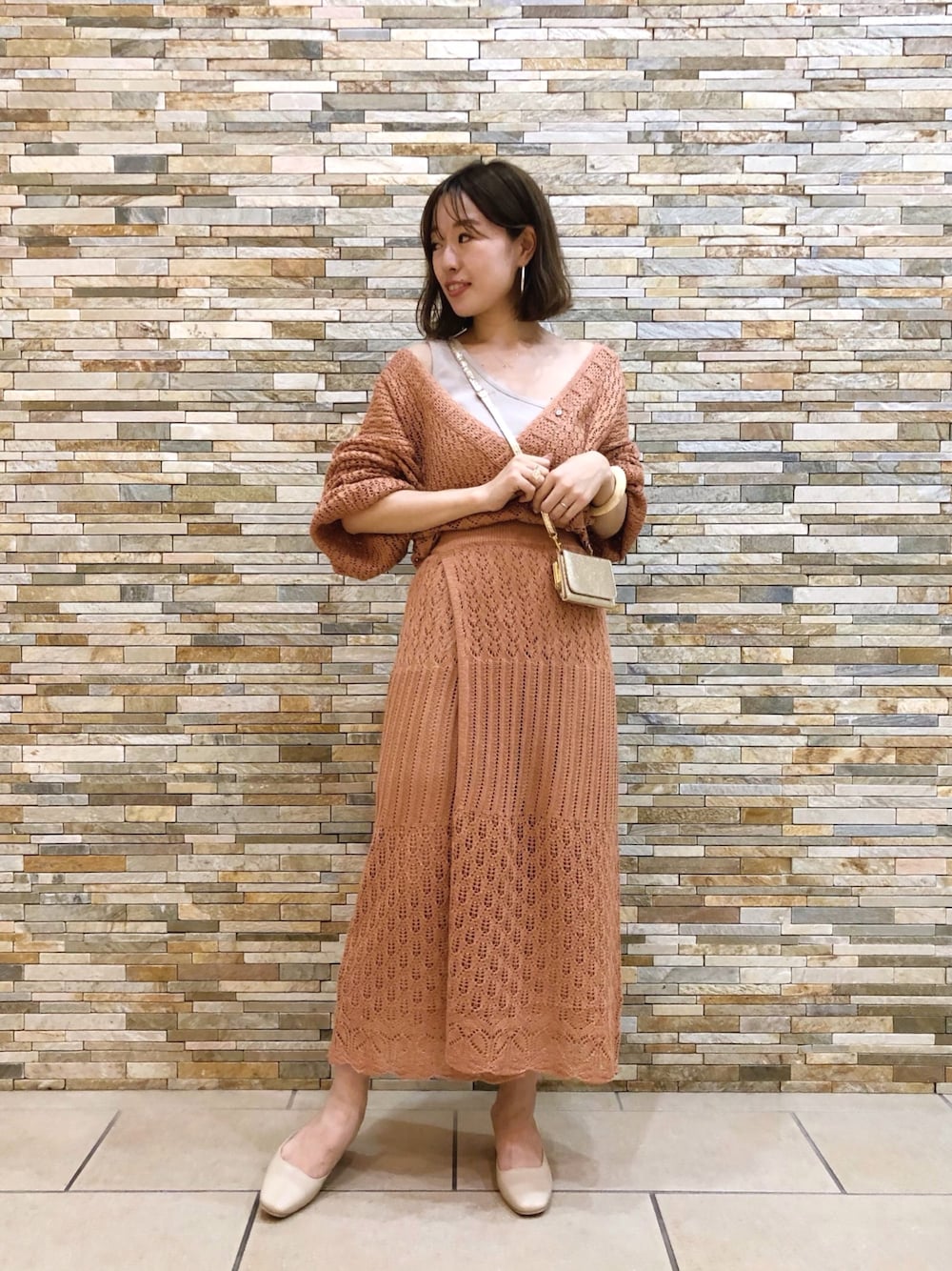 Chico（チコ）の「透かし柄カシュクールカーディガン（ニット/セーター  