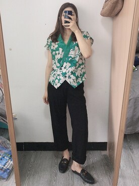 「基础款」｜「アイテム（ローファー）」を使った、marinazzmyさん（レディース・164cm）の夏コーディネート
