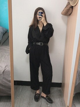 「盐系风格」｜「アイテム（ローファー）」を使った、marinazzmyさん（レディース・164cm）の夏コーディネート