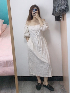 「盐系风格」｜「アイテム（ワンピース/ドレス）」を使った、marinazzmyさん（レディース・164cm）の夏コーディネート