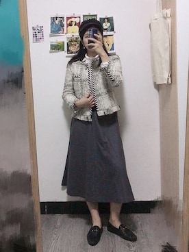 「基础款」｜「アイテム（ローファー）」を使った、marinazzmyさん（レディース・164cm）の秋コーディネート
