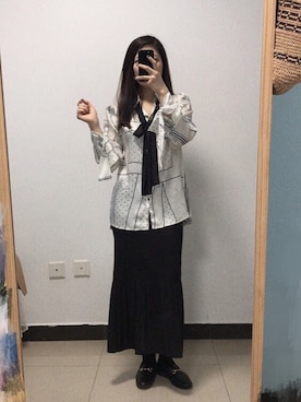 「基础款」｜「アイテム（ローファー）」を使った、marinazzmyさん（レディース・164cm）の冬コーディネート