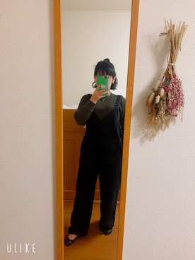 「LAKOLE（ラコレ）のアイテム（オールインワン・サロペット）」を使った、chiyoさん（レディース・157cm）の春コーディネート
