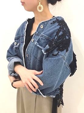 「Editt by YECCA VECCA（エディットバイイェッカヴェッカ）のアイテム（その他アウター）」を使った、YECCAVECCAさん（レディース・157cm）の春コーディネート